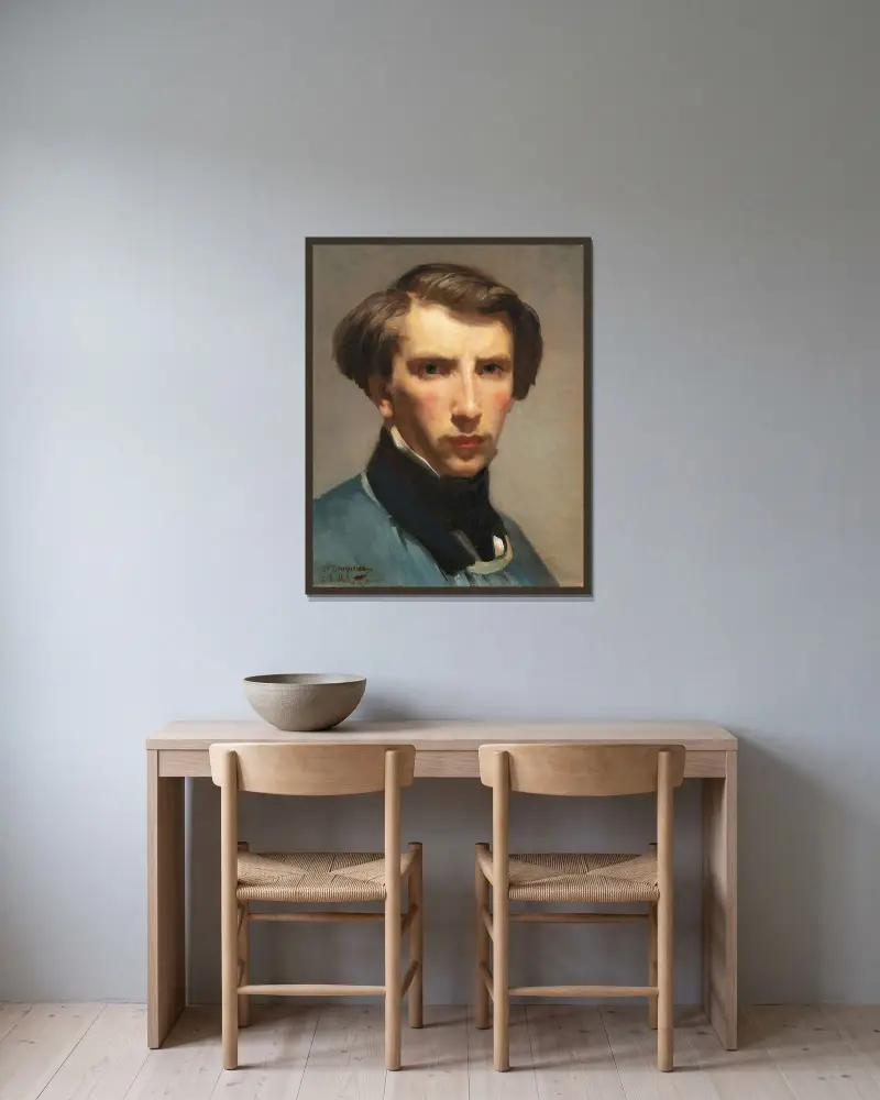 Självporträtt av William Bouguereau inramad på en vägg