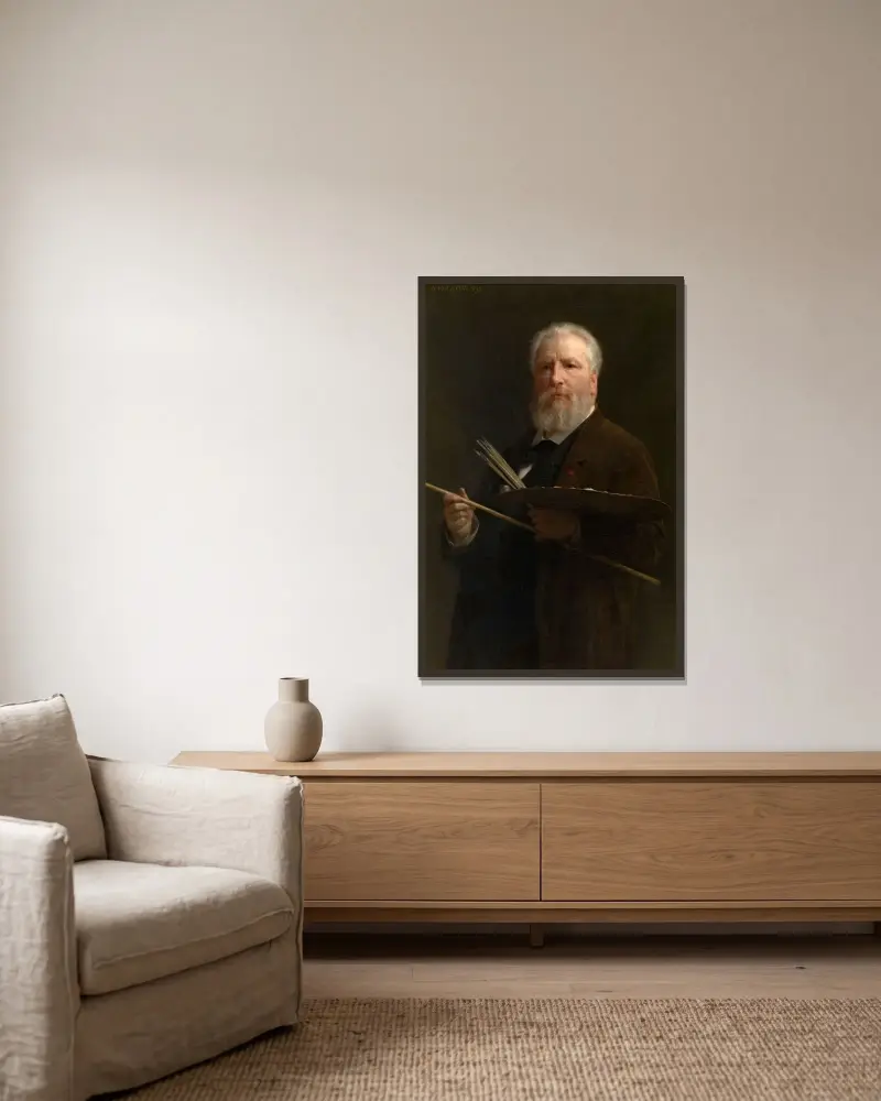 Self Portrait, William Bouguereau w ramie na ścianie