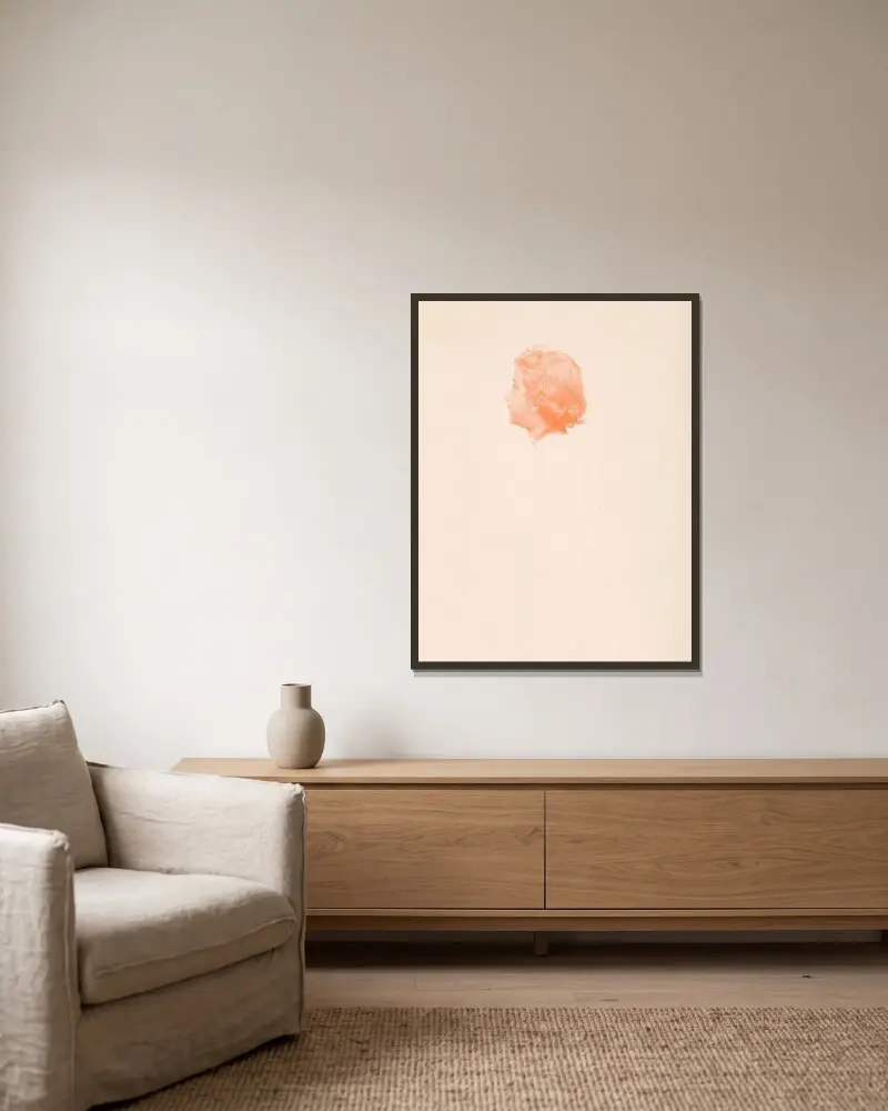 Tête d’enfant von William Bouguereau gerahmt an einer Wand