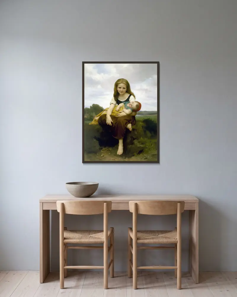 Storasystern, William Bouguereau v rámu na stěně