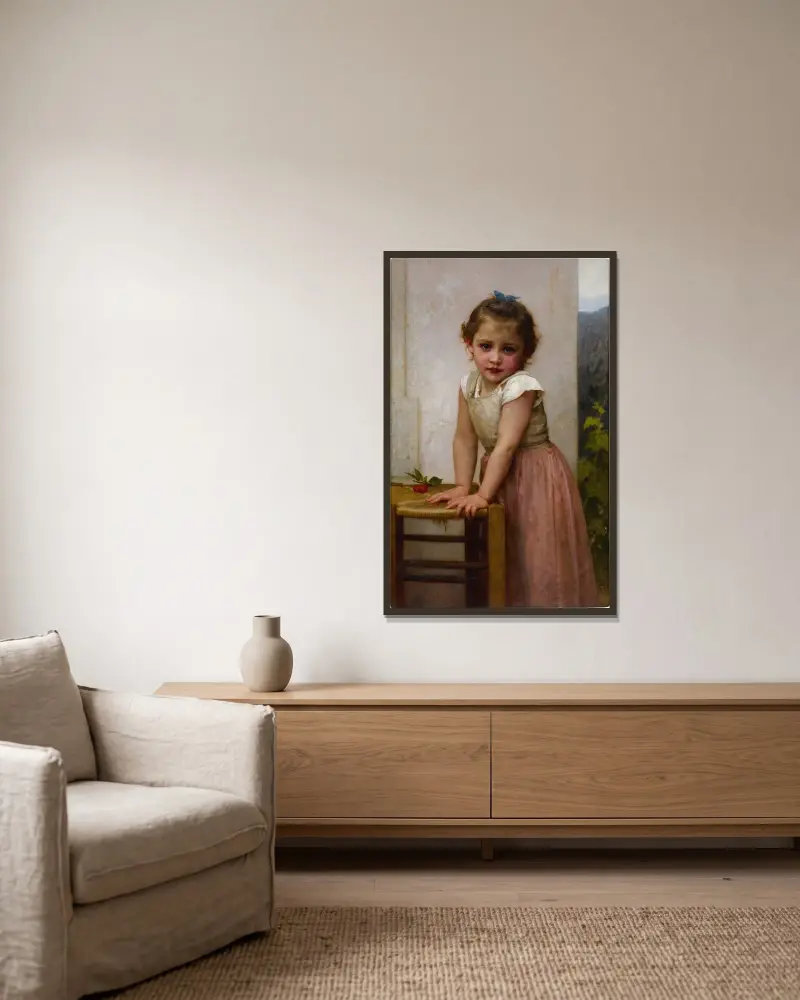 Yvonne, William Bouguereau w ramie na ścianie