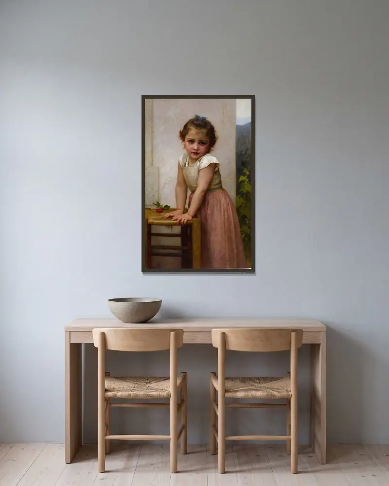 Yvonne, William Bouguereau w ramie na ścianie