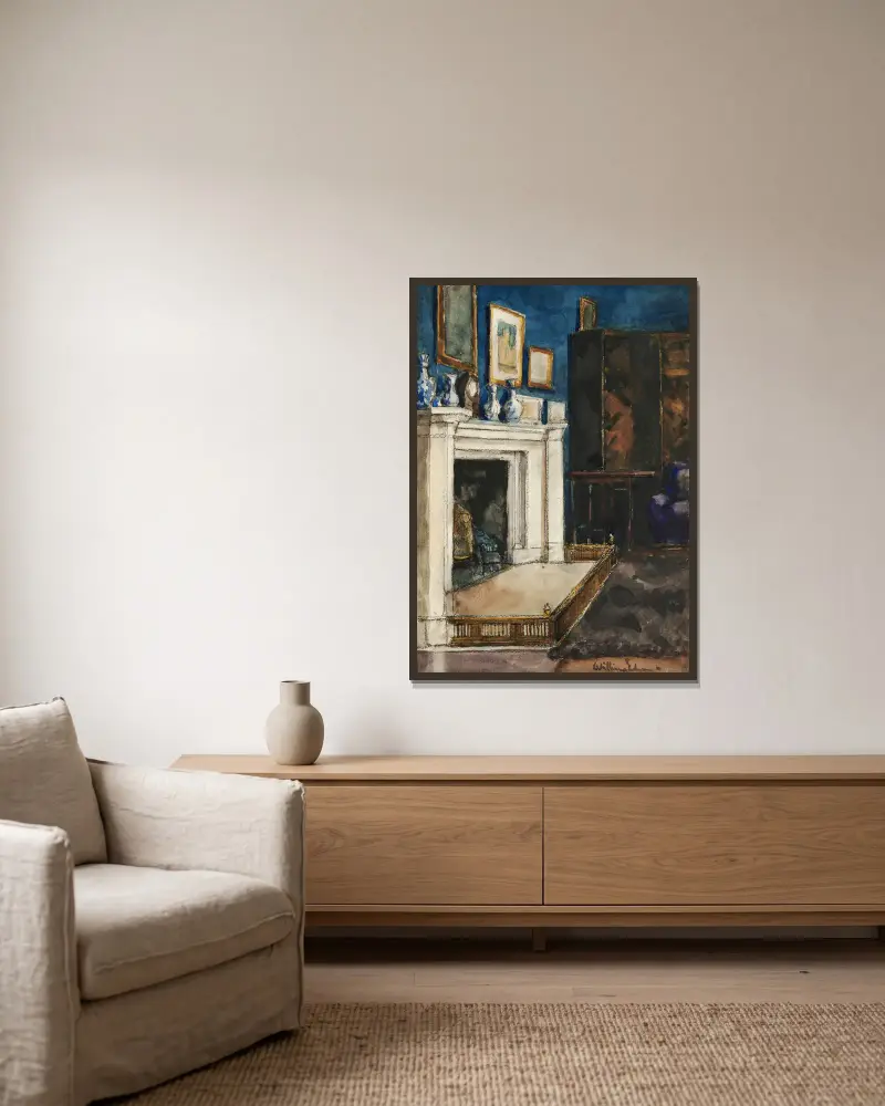 Interieur in Windlestone, Nr. 3 von Sir William Eden gerahmt an einer Wand
