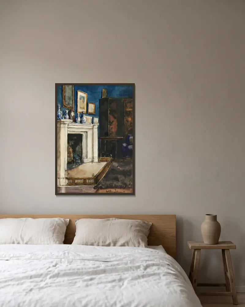 Interieur in Windlestone, Nr. 3 von Sir William Eden gerahmt an einer Wand