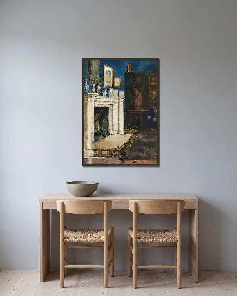 Interieur in Windlestone, Nr. 3 von Sir William Eden gerahmt an einer Wand