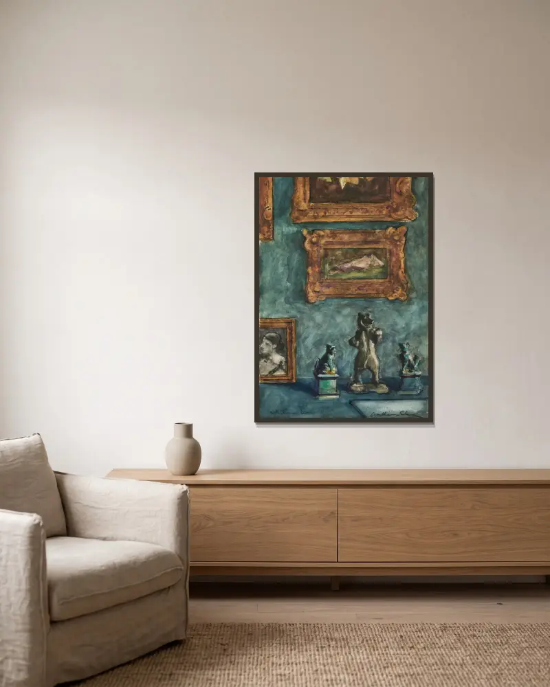 Interieur in Windlestone – Nr. 4 von Sir William Eden gerahmt an einer Wand