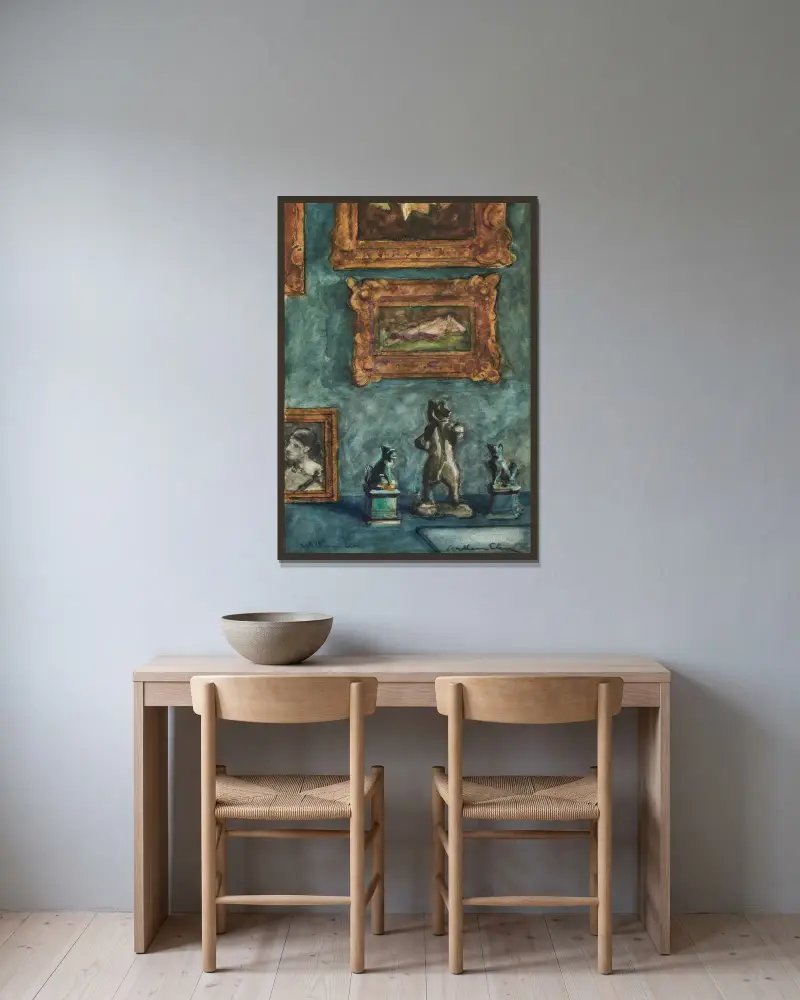 Interieur in Windlestone – Nr. 4 von Sir William Eden gerahmt an einer Wand