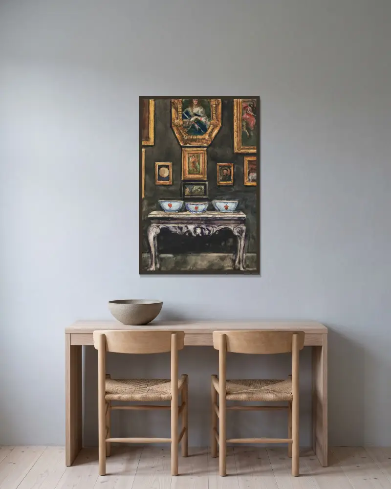 Interieur in Windlestone, Nr. 5 von Sir William Eden gerahmt an einer Wand