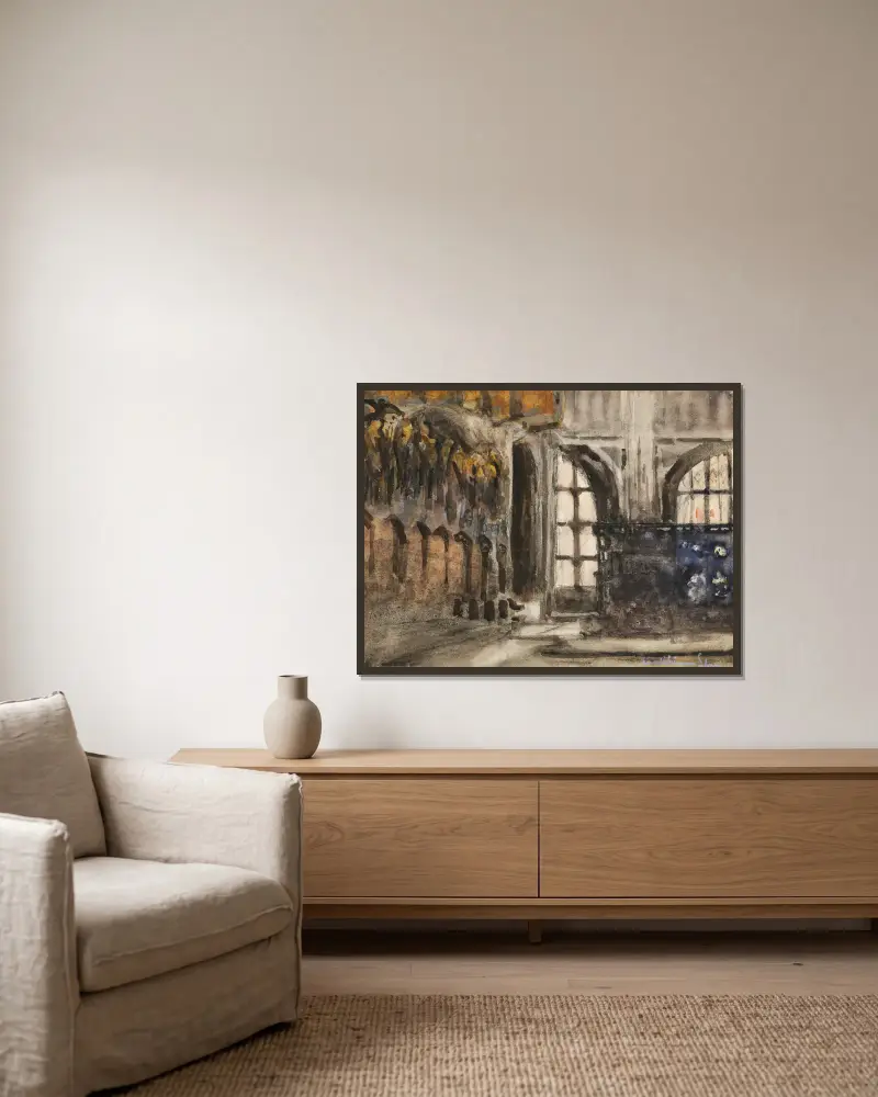 Studie, Nr. 6 von Sir William Eden gerahmt an einer Wand