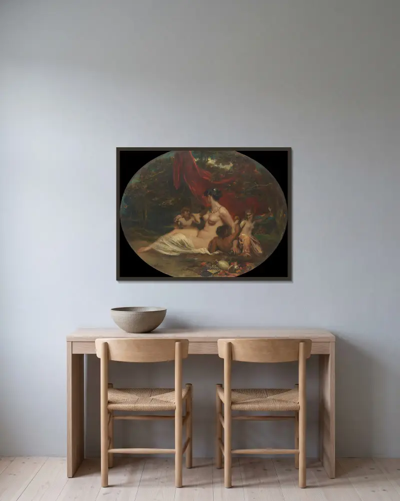 Alegorie, William Etty v rámu na stěně