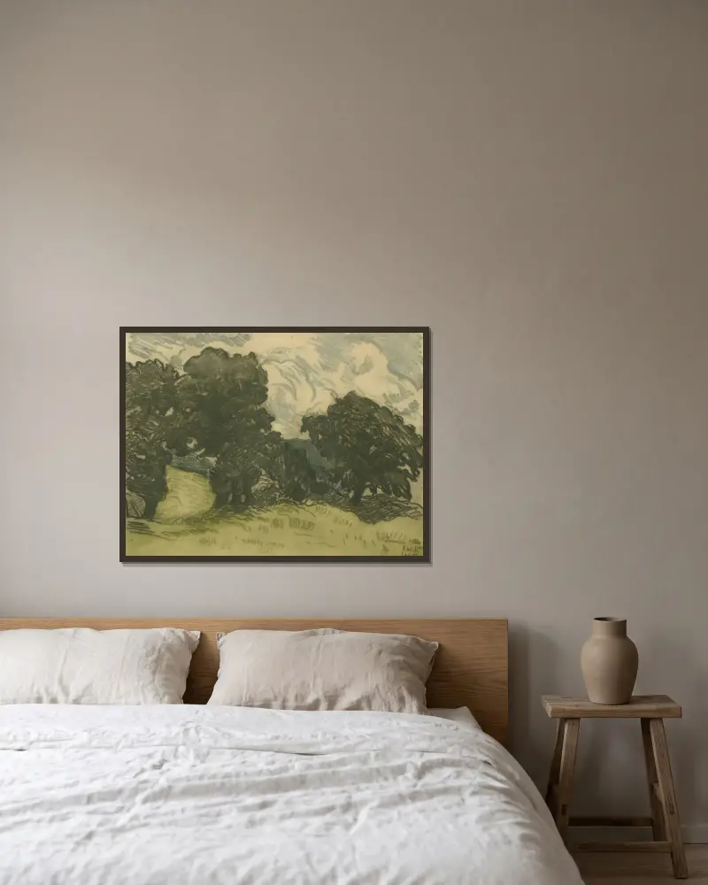 Laindon Hill II von Alfred William Finch gerahmt an einer Wand