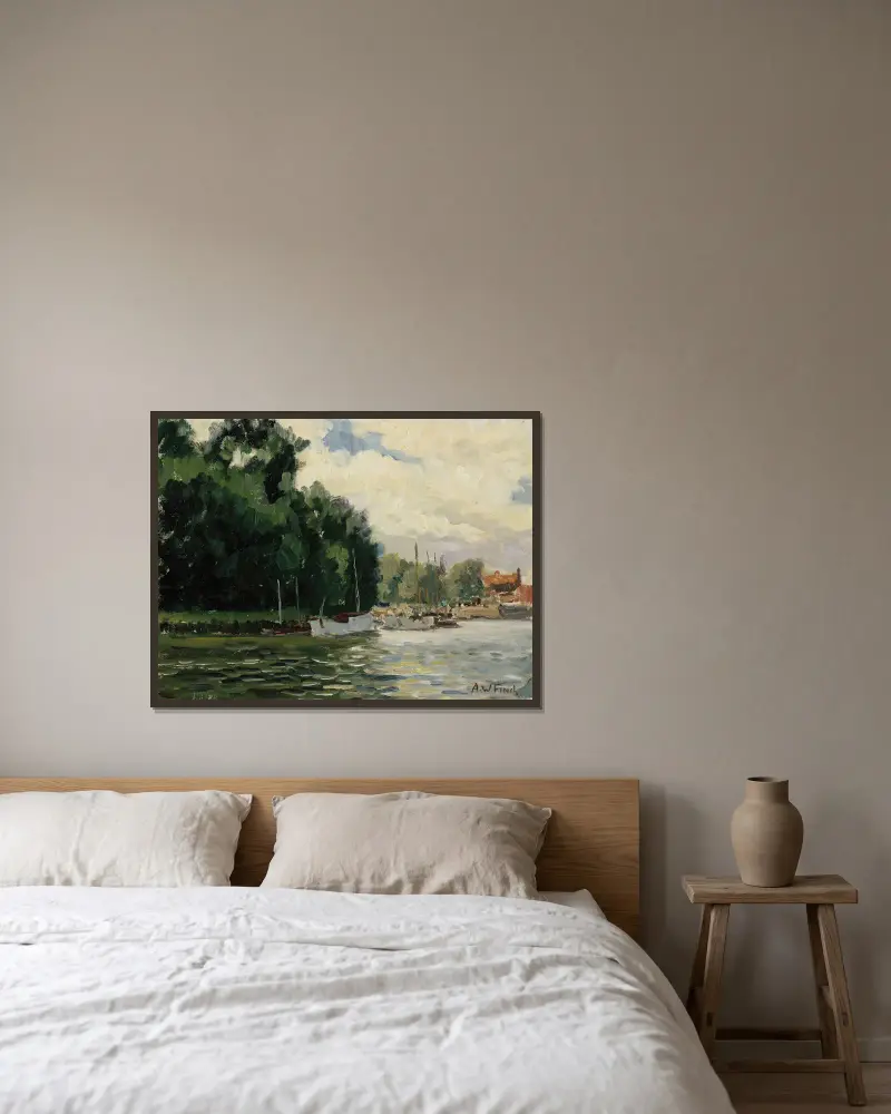 Richmond, Thames, Alfred William Finch v rámu na stěně