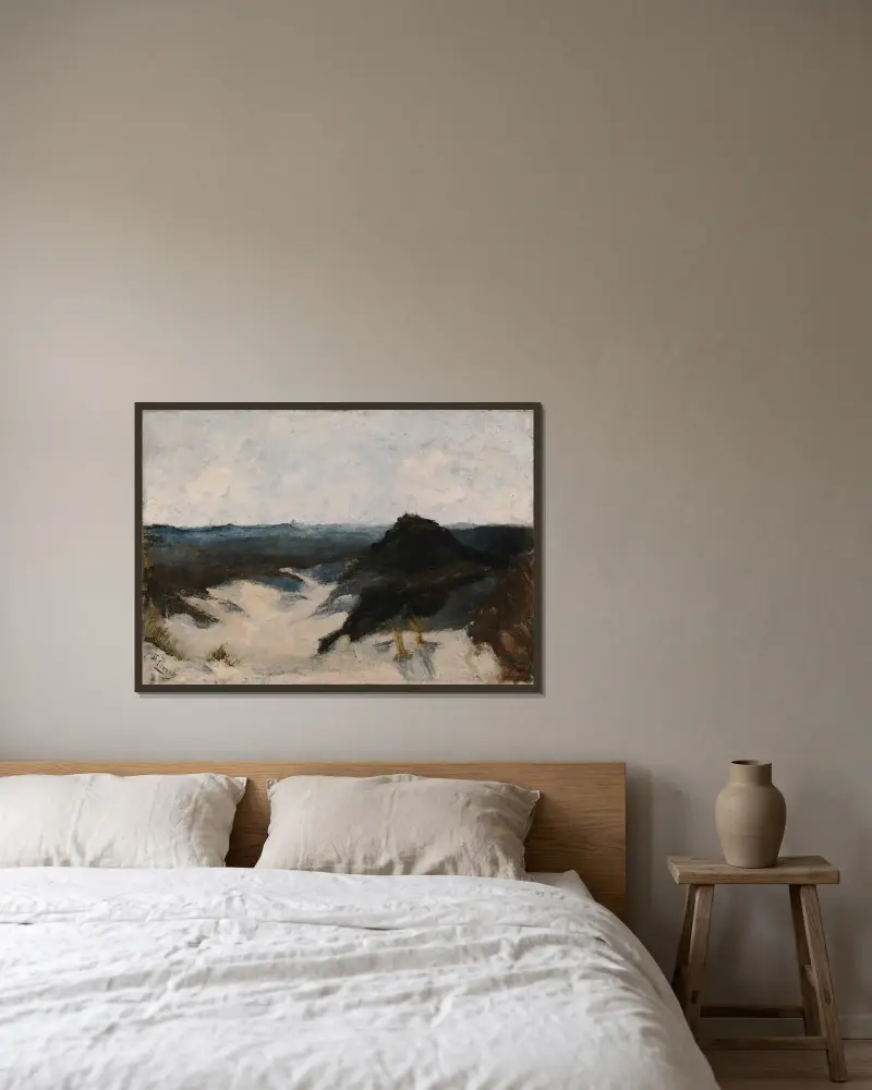 Utsikt mot stranden, Knocke av Alfred William Finch inramad på en vägg