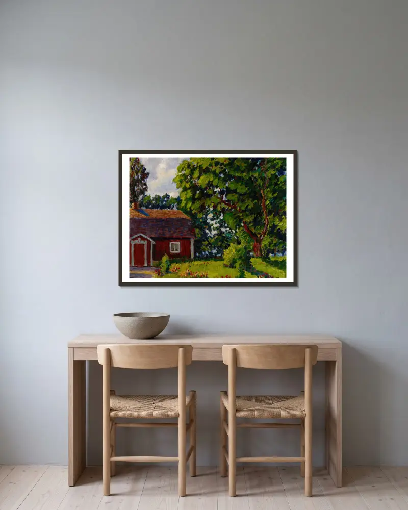 Urajärven museo von Alfred William Finch gerahmt an einer Wand