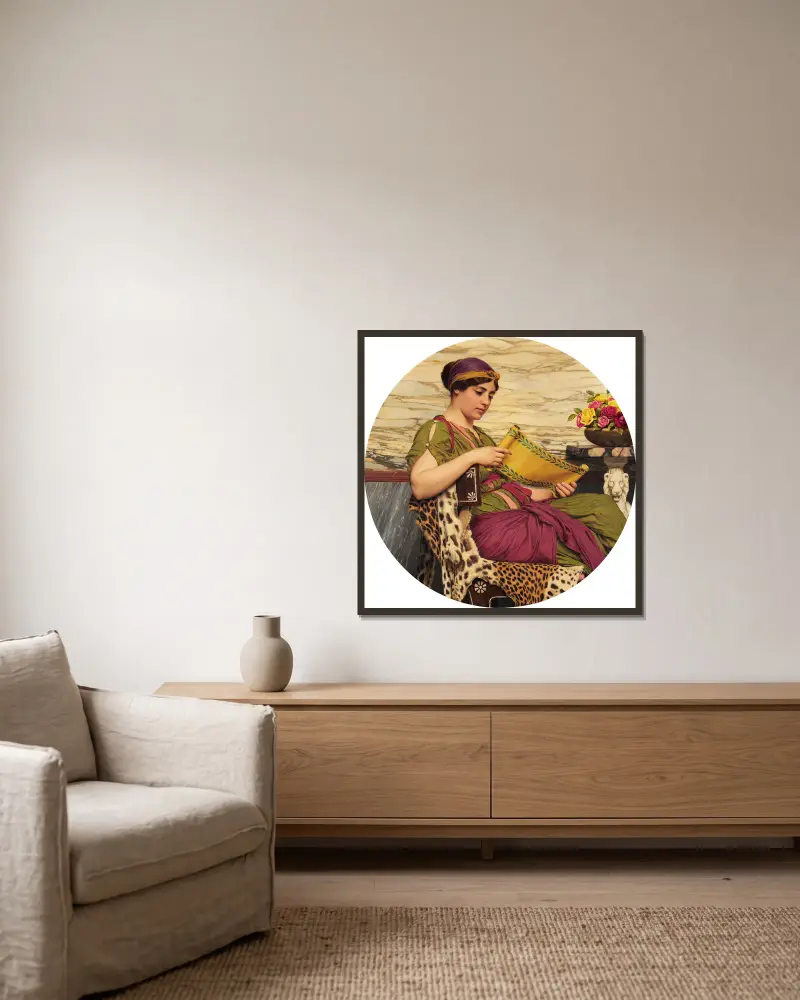 An Edition de Luxe von John William Godward gerahmt an einer Wand