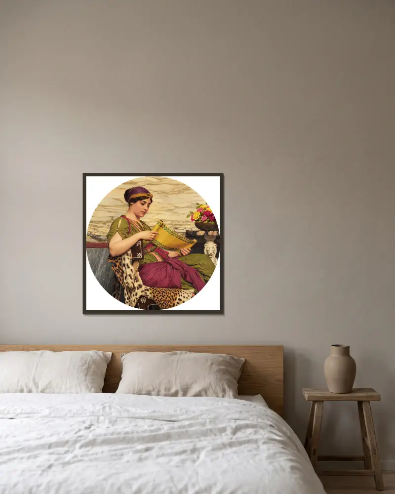 An Edition de Luxe von John William Godward gerahmt an einer Wand