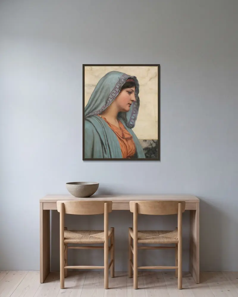 Cytheris av John William Godward inramad på en vägg