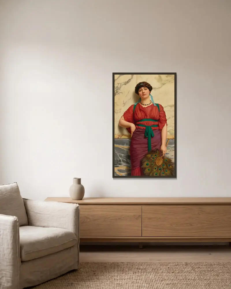 Eurypyle av John William Godward inramad på en vägg
