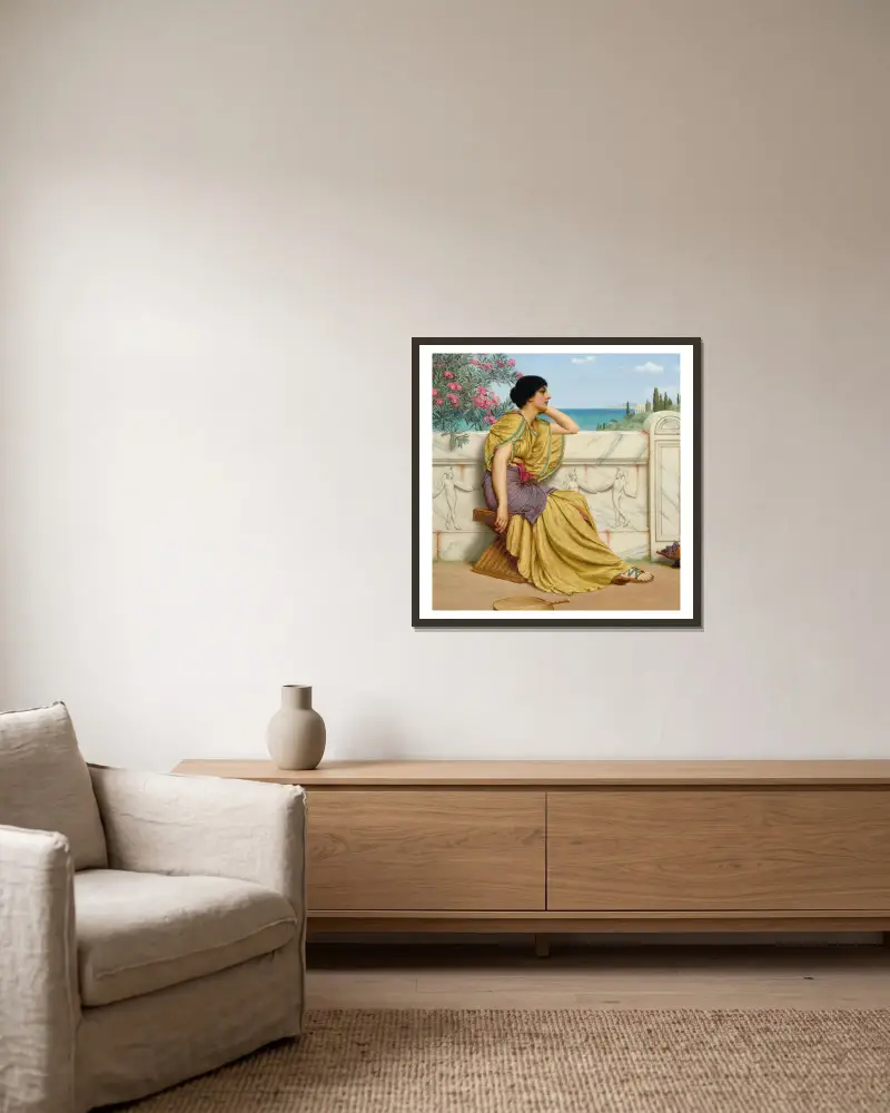 Volný čas, John William Godward v rámu na stěně