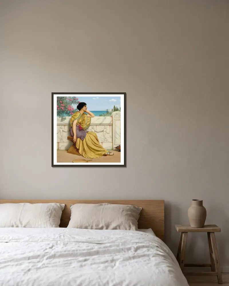 Volný čas, John William Godward v rámu na stěně