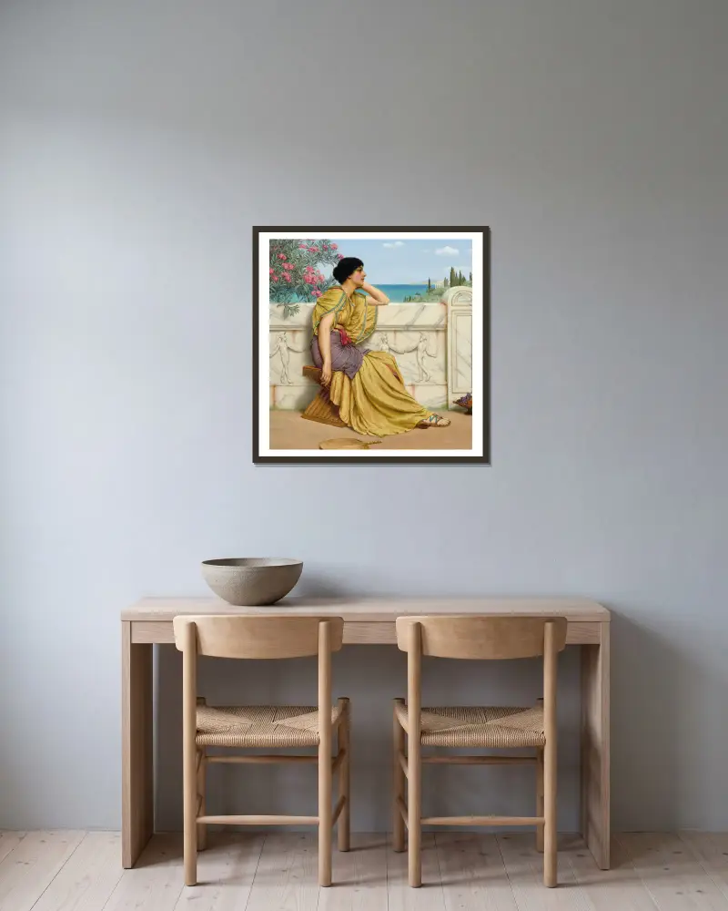 Volný čas, John William Godward v rámu na stěně