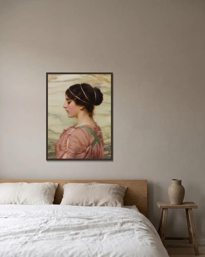 Marcella von John William Godward gerahmt an einer Wand