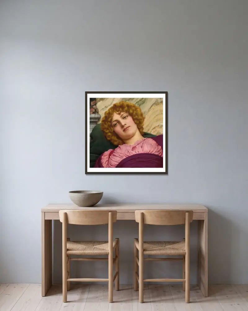 Myrhinna, John William Godward v rámu na stěně