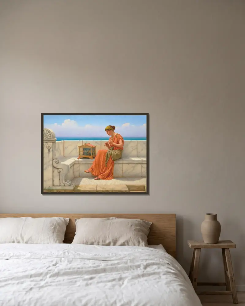 Sånger utan ord av John William Godward inramad på en vägg