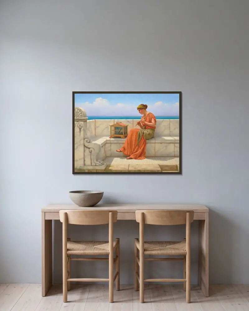 Sånger utan ord av John William Godward inramad på en vägg