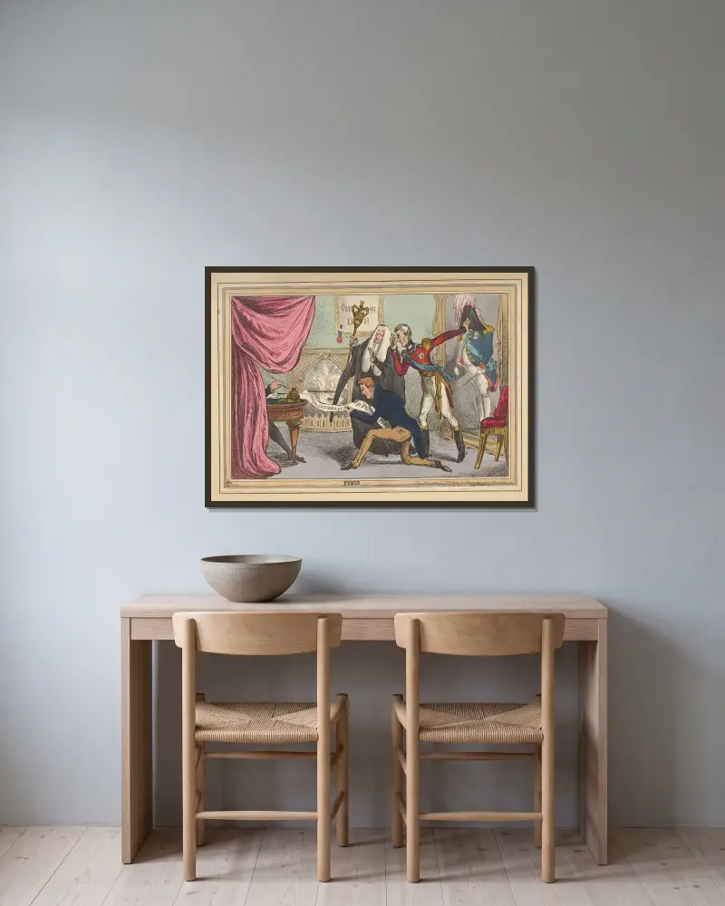 Finis. von William Heath gerahmt an einer Wand