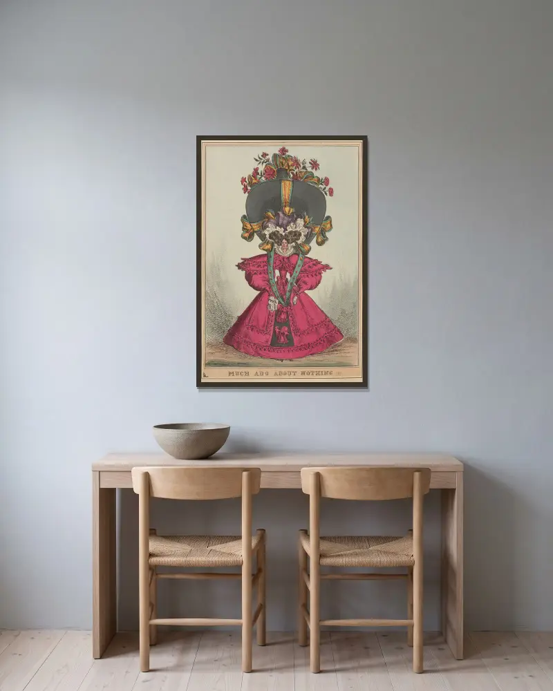 Viel Lärm um Nichts!!! von William Heath gerahmt an einer Wand