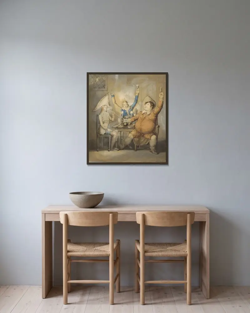 Was ihr wollt, II, 3 von William Heath gerahmt an einer Wand
