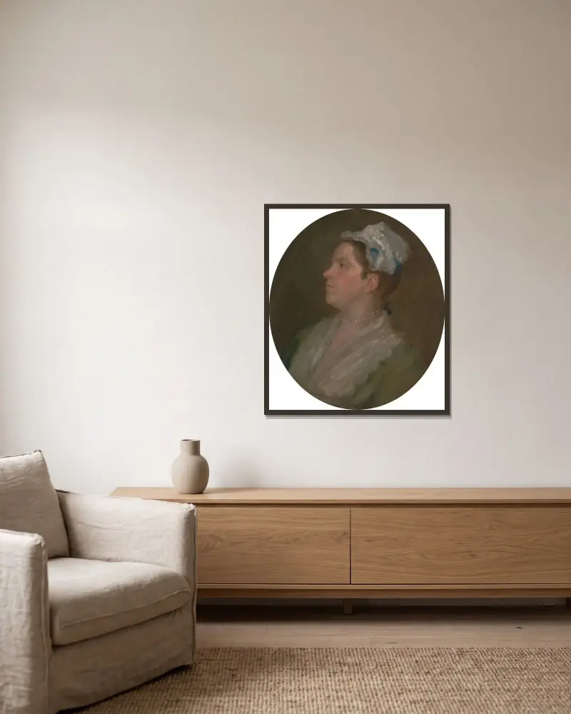 Ann Hogarth von William Hogarth gerahmt an einer Wand