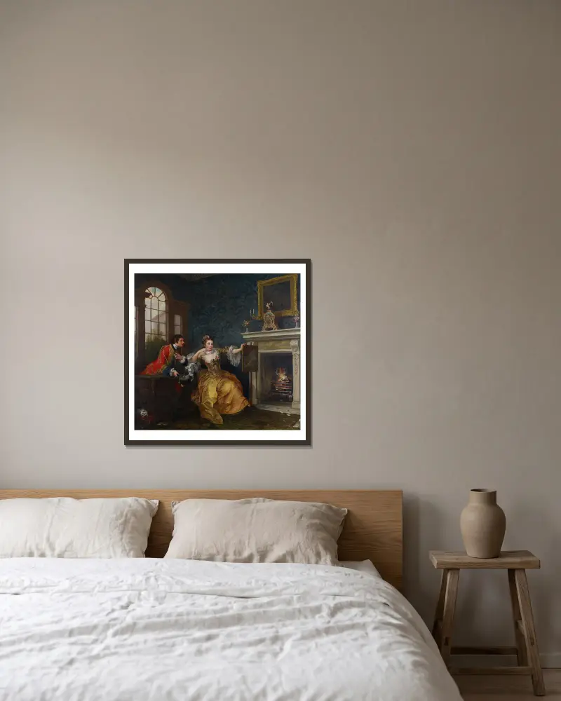 Damy ostatnia stawka, William Hogarth w ramie na ścianie