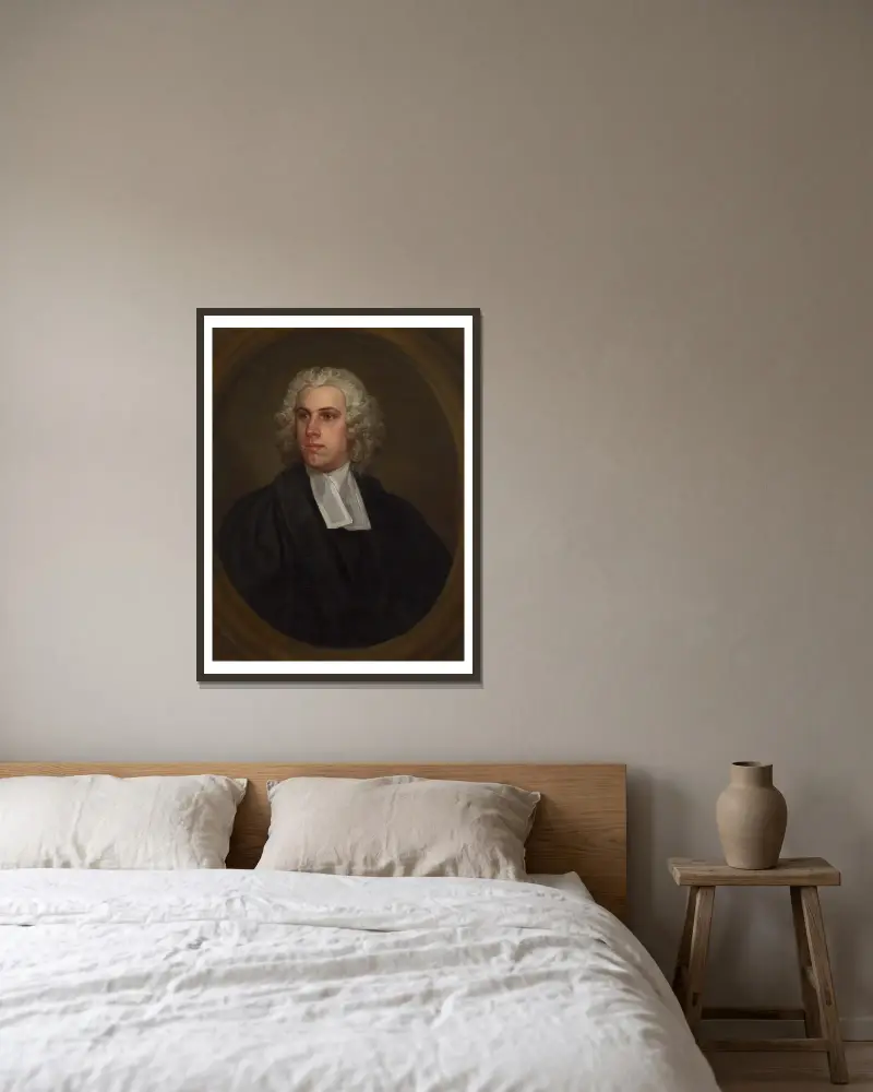 Der Reverend John Lloyd, DD von William Hogarth gerahmt an einer Wand