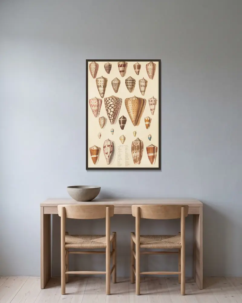 Zapfen von William MacGillivray gerahmt an einer Wand