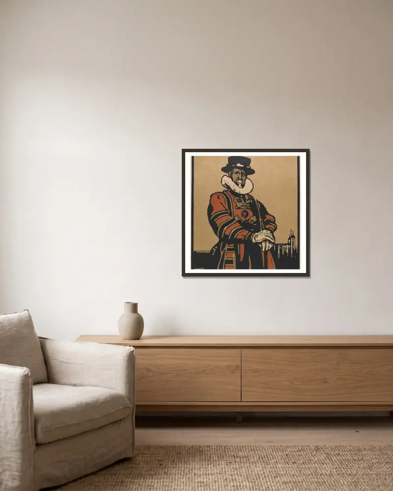 Beefeater, William Nicholson v rámu na stěně