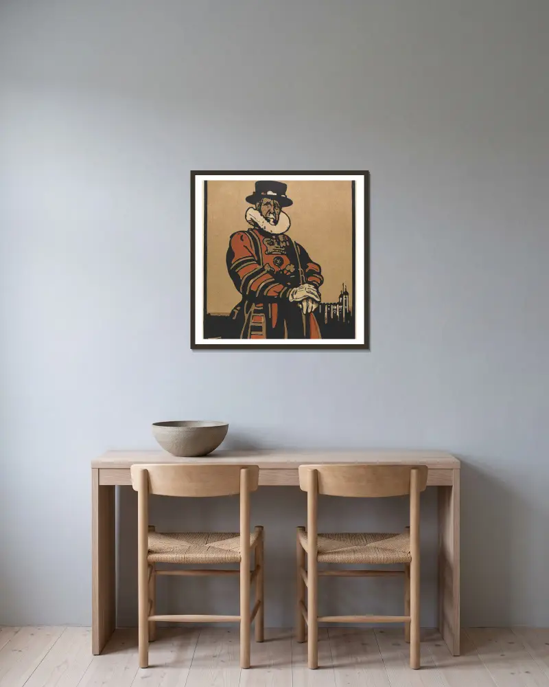 Beefeater, William Nicholson v rámu na stěně