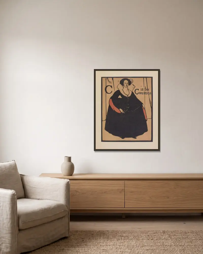 C is for Countess von William Nicholson gerahmt an einer Wand