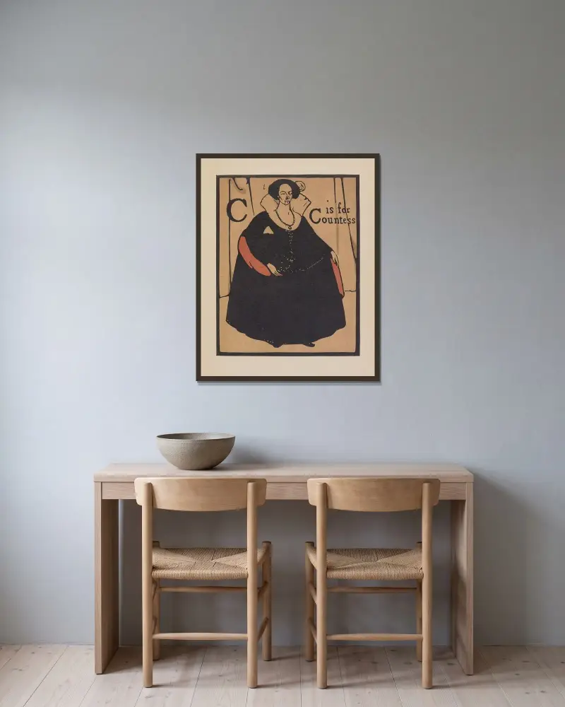 C is for Countess von William Nicholson gerahmt an einer Wand