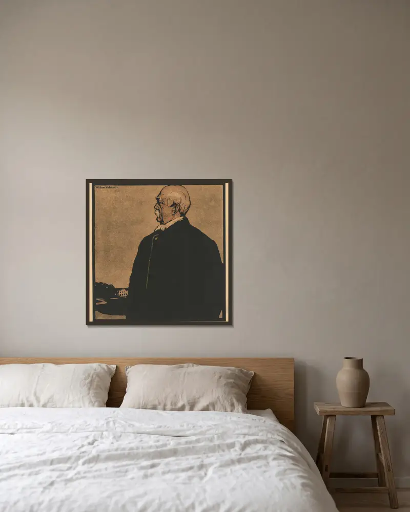 Fürst Bismarck von William Nicholson gerahmt an einer Wand