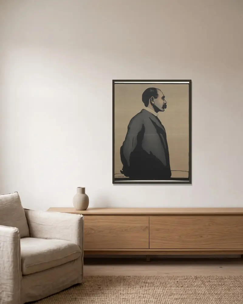 Rudyard Kipling, 1900, William Nicholson v rámu na stěně