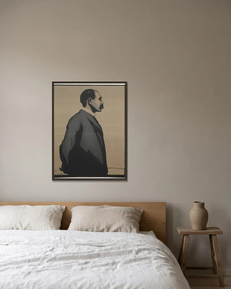 Rudyard Kipling, 1900, William Nicholson v rámu na stěně
