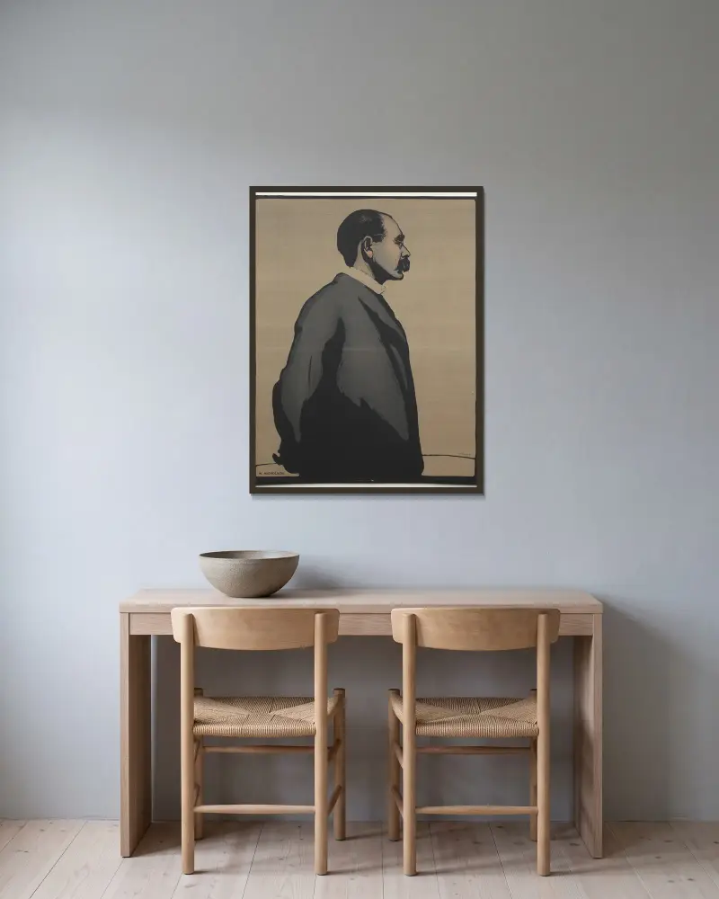 Rudyard Kipling, 1900, William Nicholson v rámu na stěně