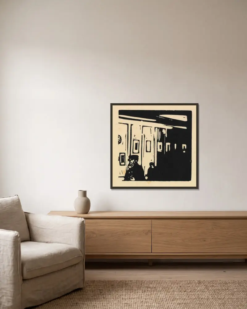 The Exhibition von William Nicholson gerahmt an einer Wand