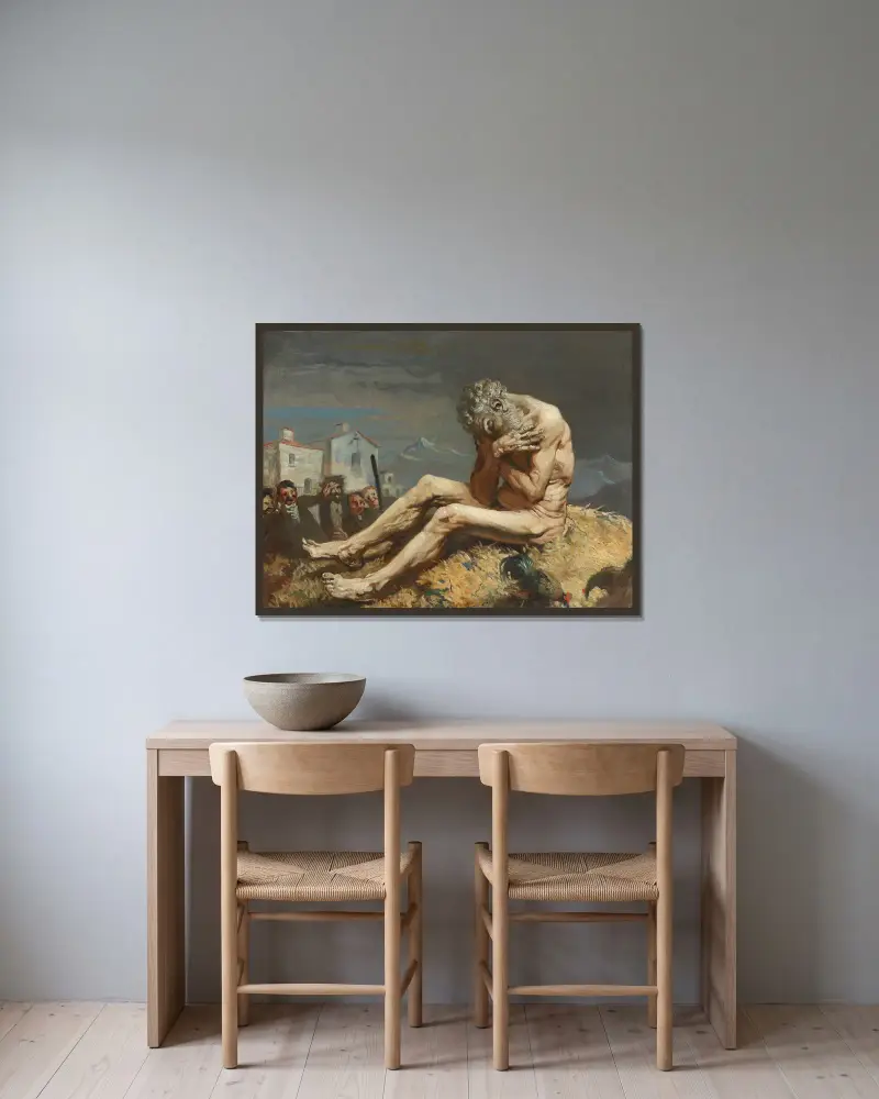 Job, William Orpen v rámu na stěně