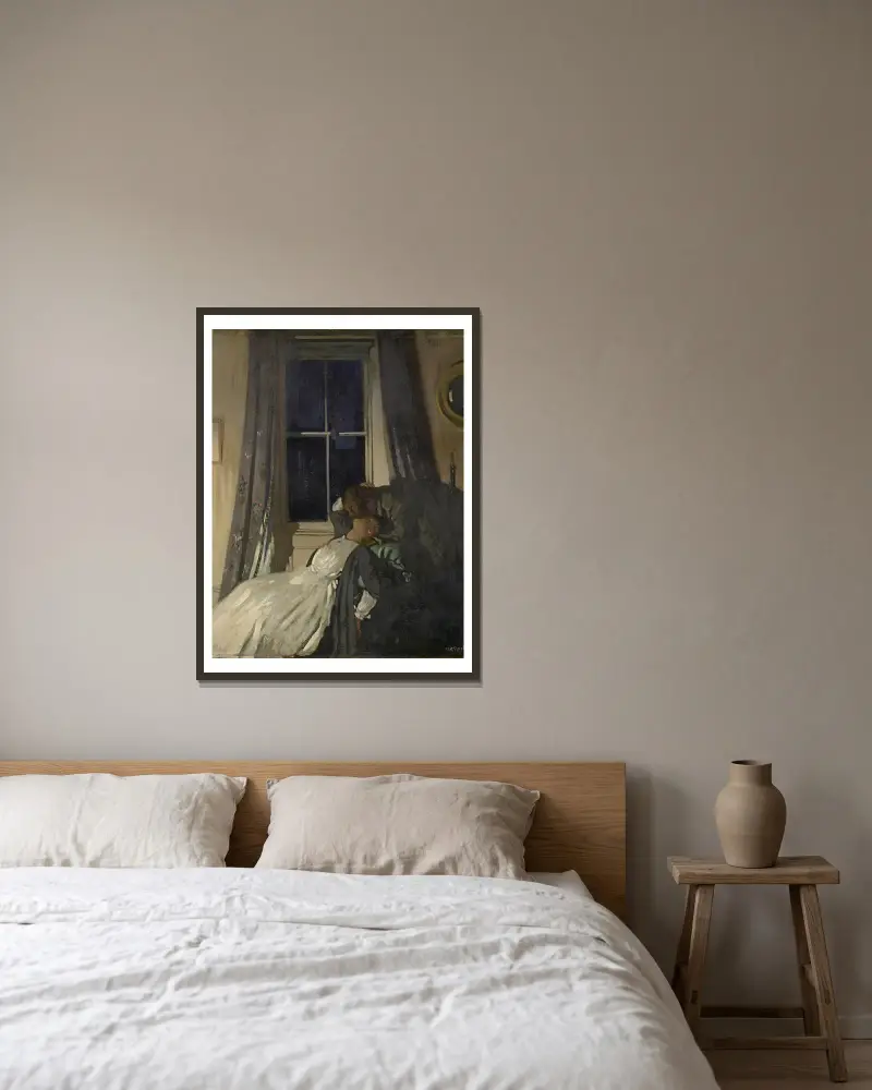 Nacht (Nr. 2) – Nr. 1 von William Orpen gerahmt an einer Wand