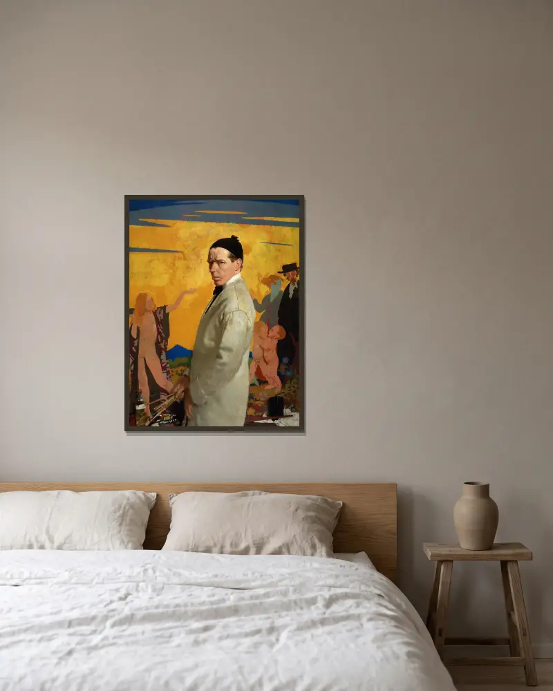 Autoportret, William Orpen w ramie na ścianie