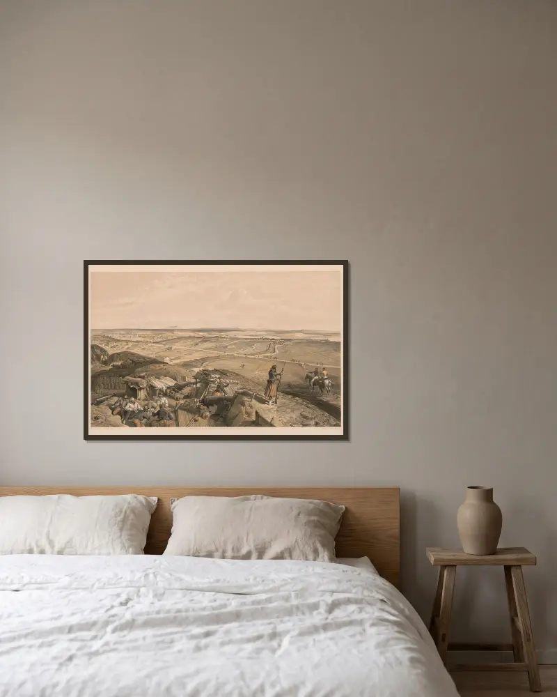 Bastion du Mat, from the central bastion av William Simpson inramad på en vägg