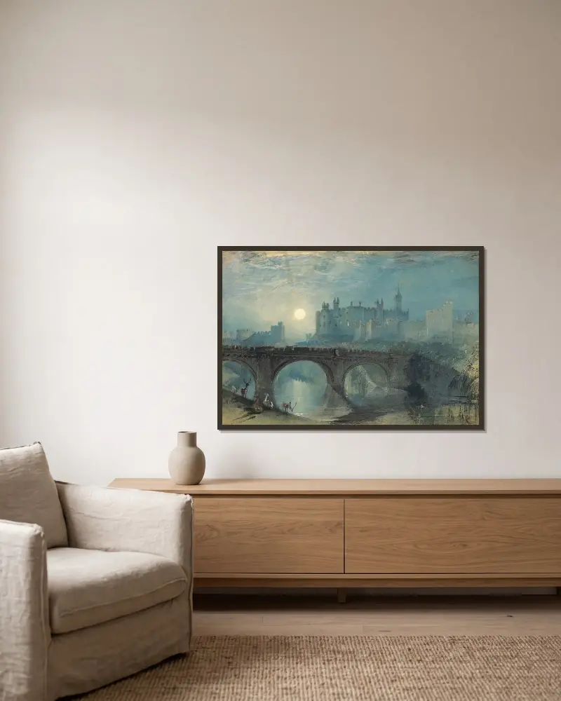 Zamek Alnwick, Joseph Mallord William Turner w ramie na ścianie